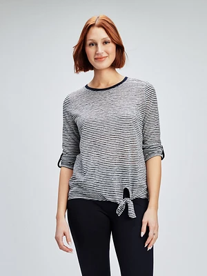 3/4-sleeve semi-fitted tunic