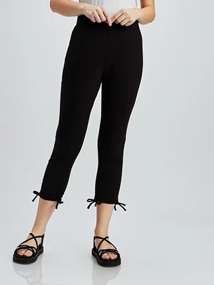 Narrow casual pull-on capri