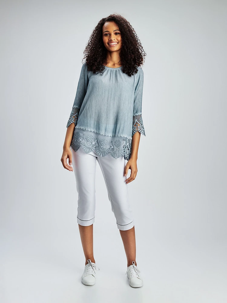 3/4-sleeve tunic