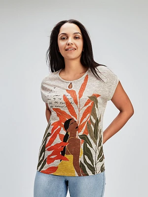 Short-sleeve loose tunic