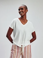 Short-sleeve semi-fitted t-shirt