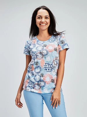 Short-sleeve semi-fitted t-shirt