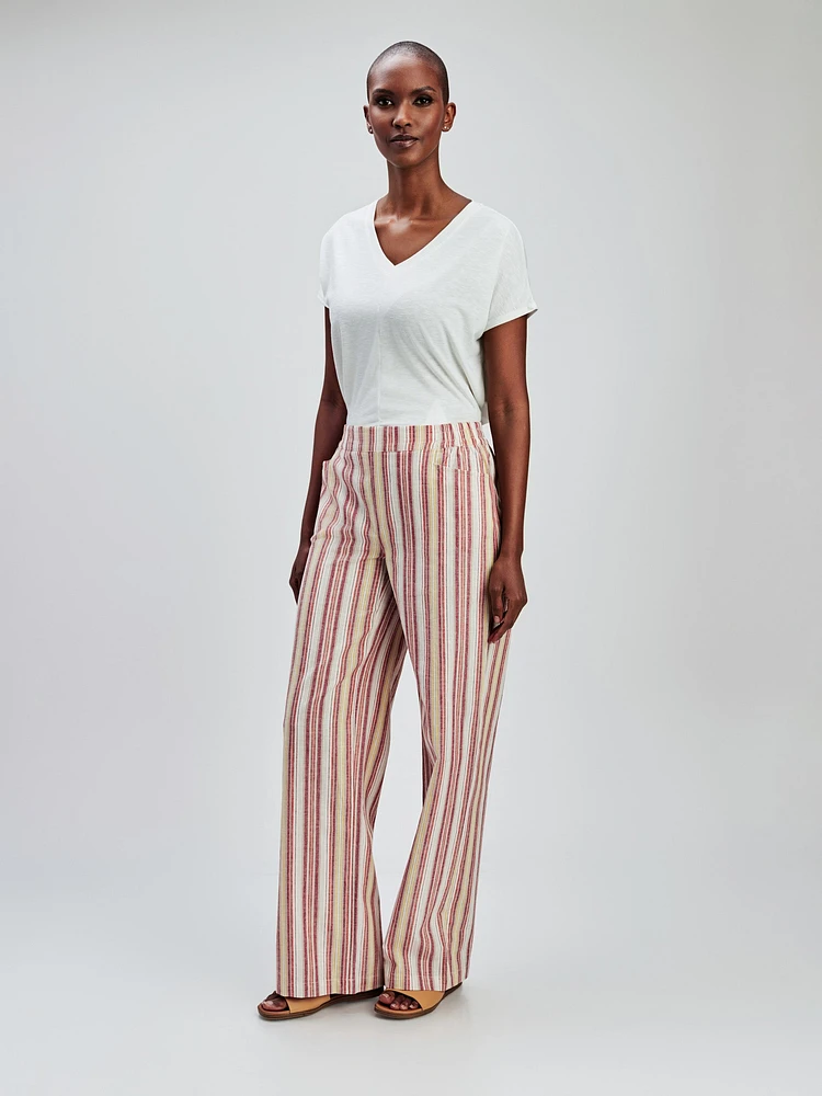 Flared casual pull-on pant
