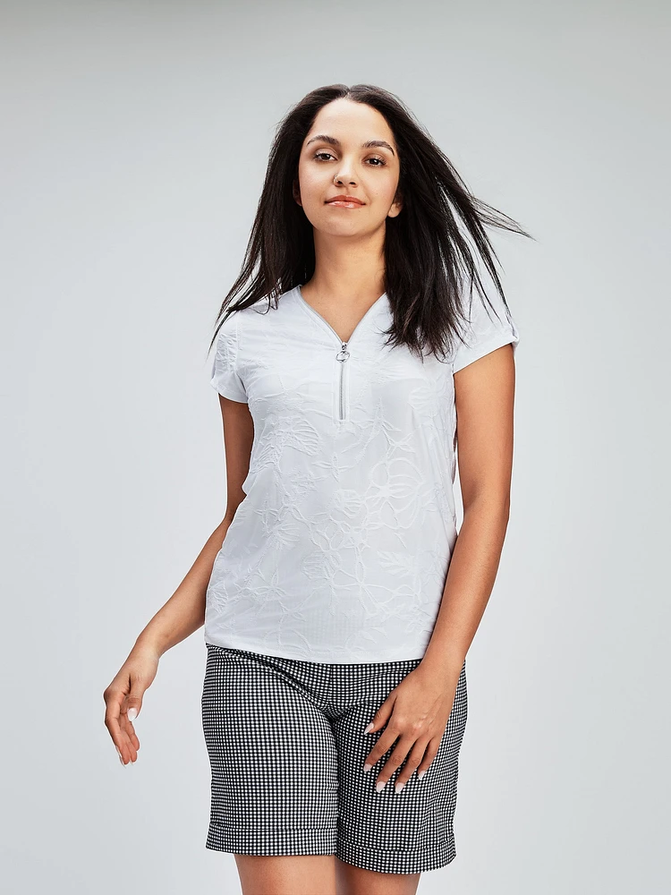 Short-sleeve semi-fitted t-shirt