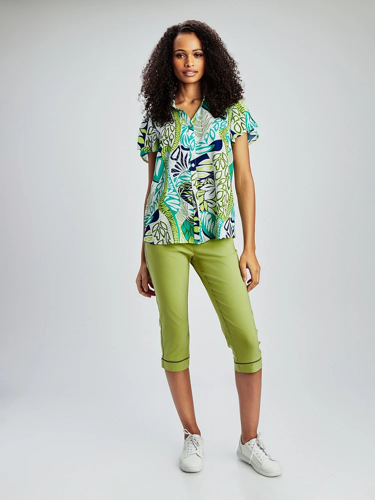Blouse à manches courtes avec boutons
