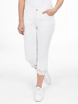 Capri droit semi-ajusté en denim