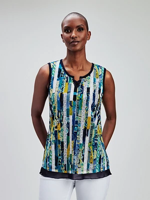 Semi-fitted tank top