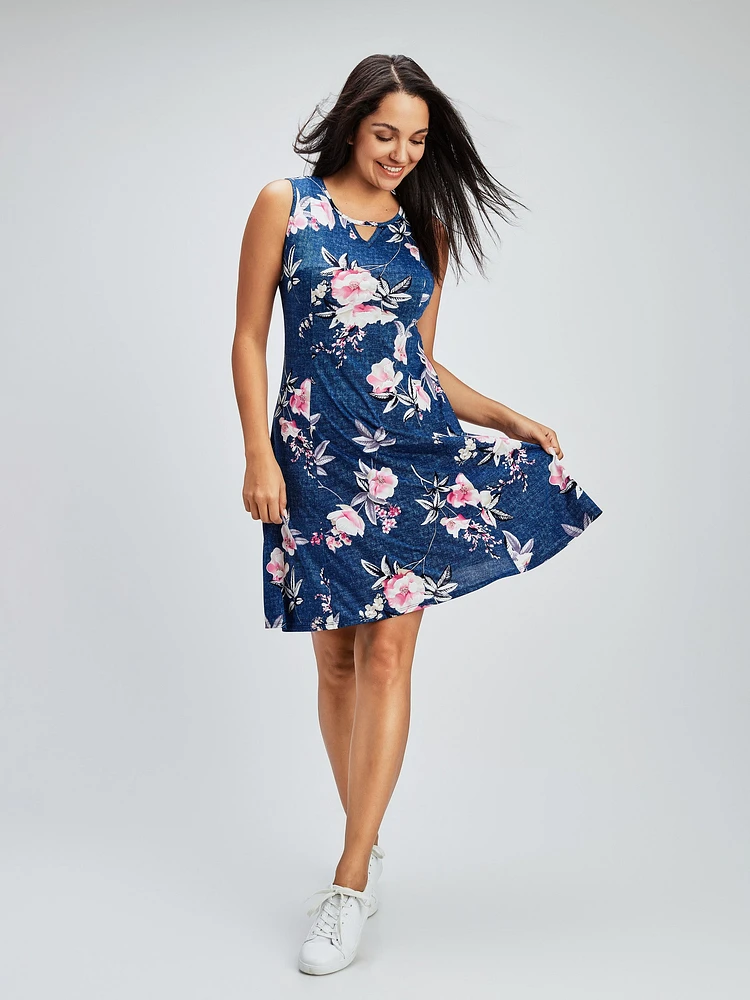 A line midi knit dress