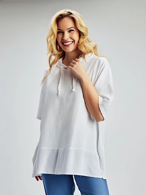 Blouse ample à manches 3/4