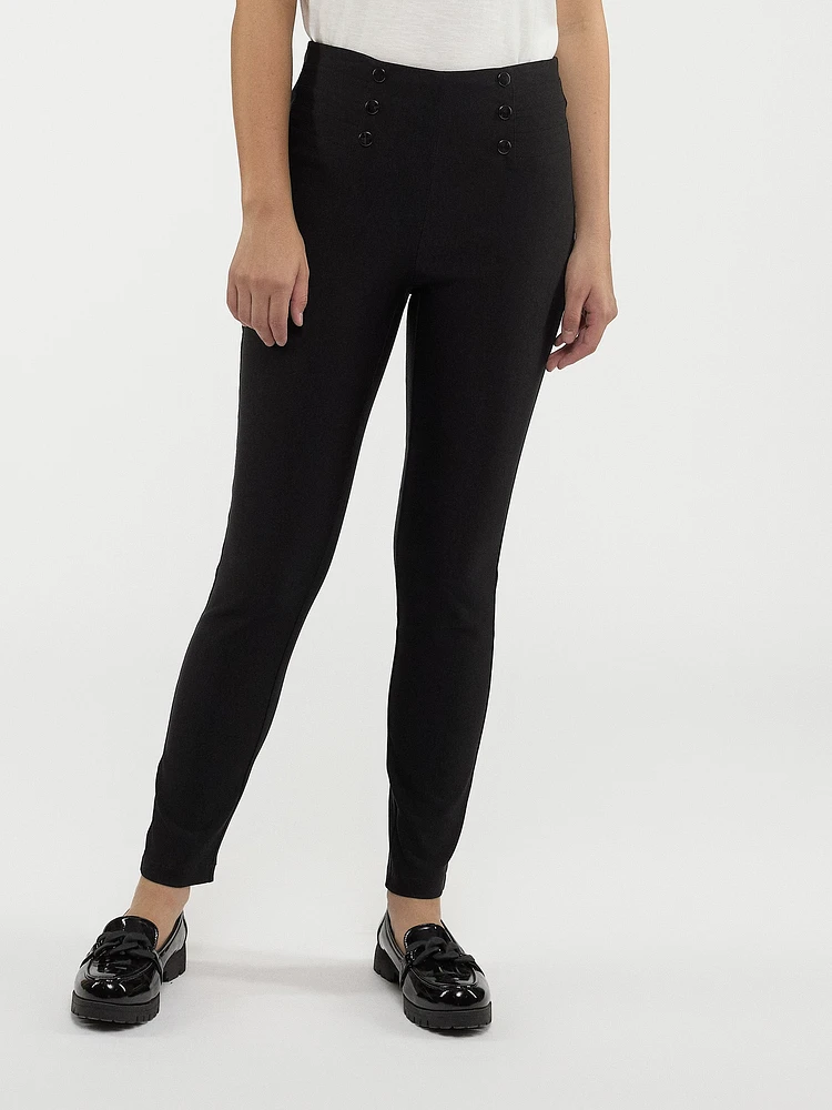 Skinny fitted pull-on pant