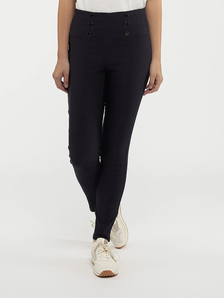 Skinny fitted pull-on pant