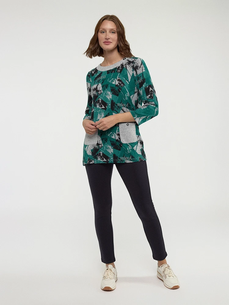 Semi-fitted lounge tunic