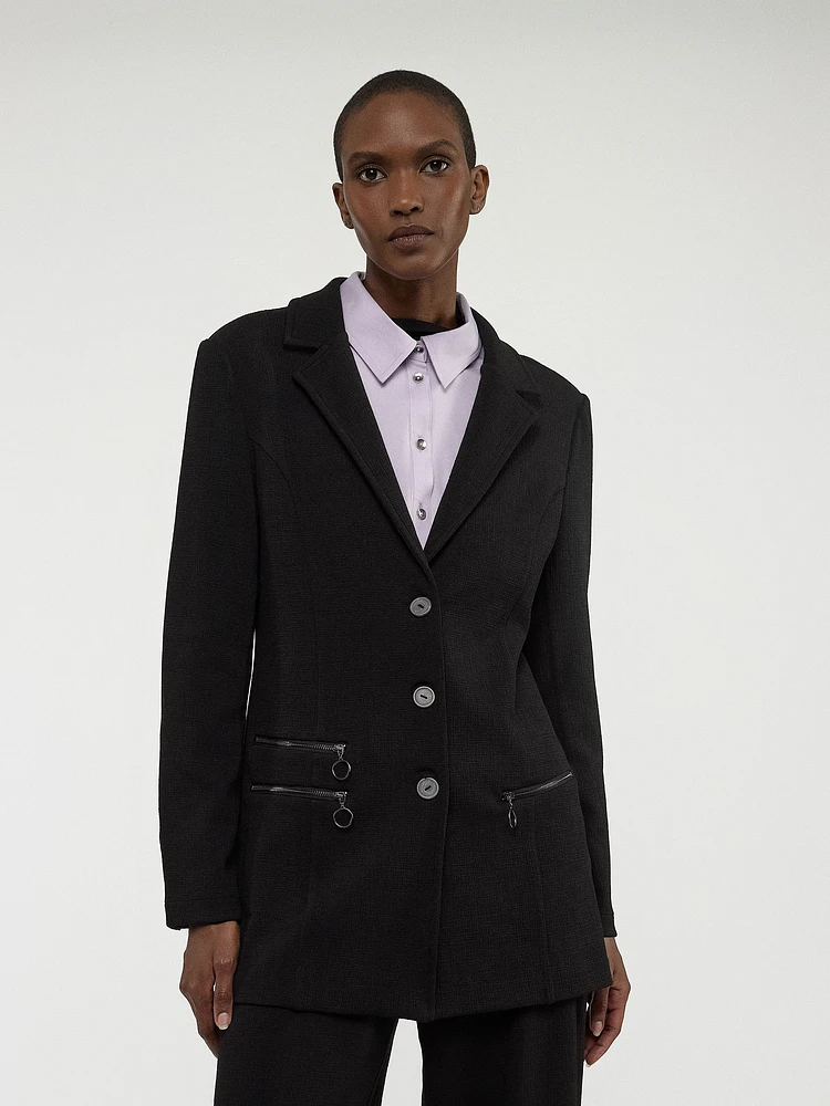 Semi-fitted blazer
