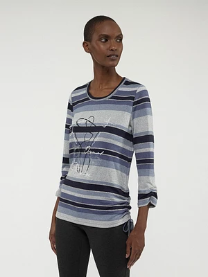 T-shirt semi-ajusté à manches 3/4