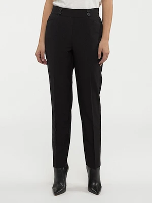 Straight semi-fitted pull-on dress pant  - Petite