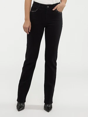 High waist straight jean