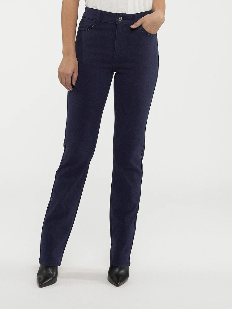 High waist straight jean