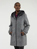 Semi-fitted mid-thigh coat