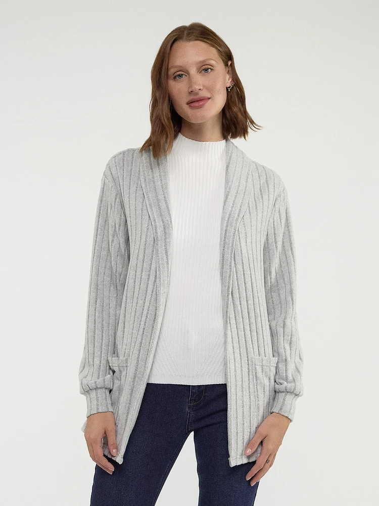 Veste longue en tricot