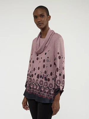 Tunique en tricot semi-ajustée à manches longues
