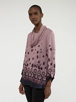 Tunique en tricot semi-ajustée à manches longues