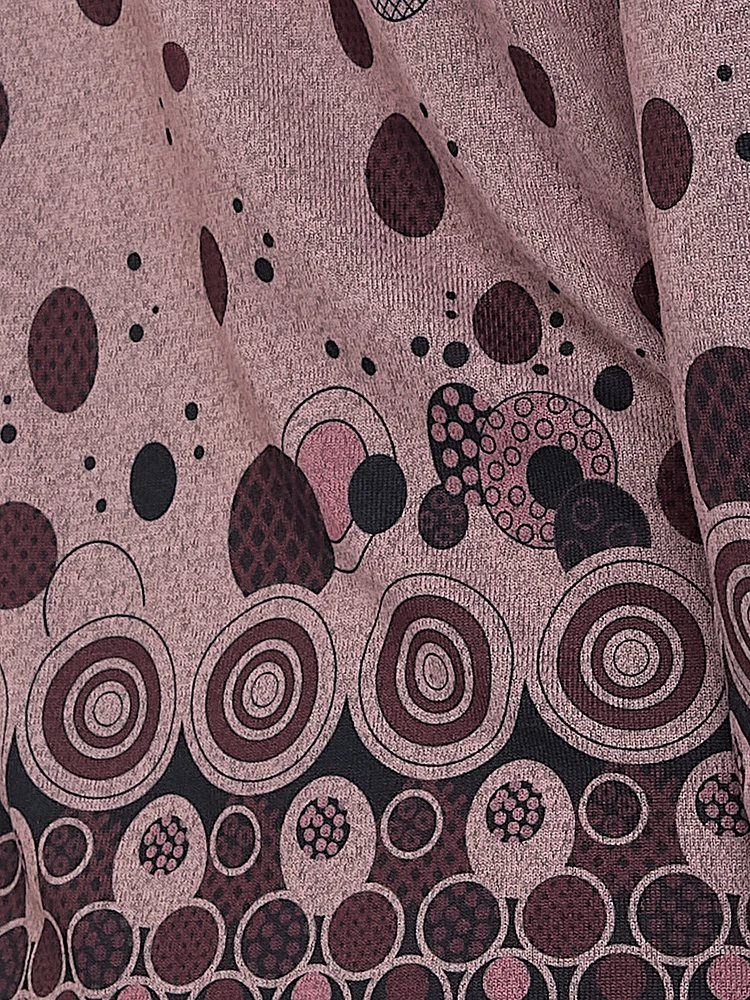 Tunique en tricot semi-ajustée à manches longues