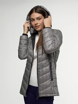 Semi-fitted mid-thigh coat