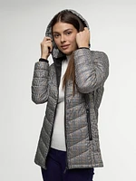 Semi-fitted mid-thigh coat