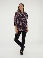 3/4-sleeve semi-fitted tunic