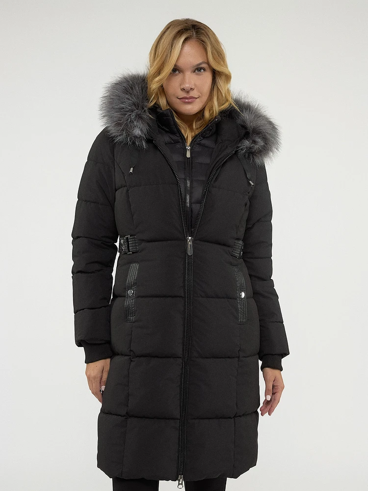 Long manteau matelassé