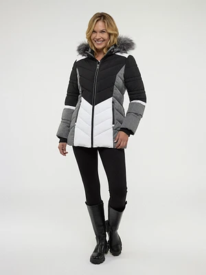 Semi-fitted mid-thigh coat