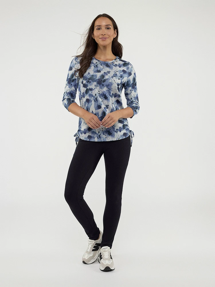 3/4-sleeve semi-fitted tunic