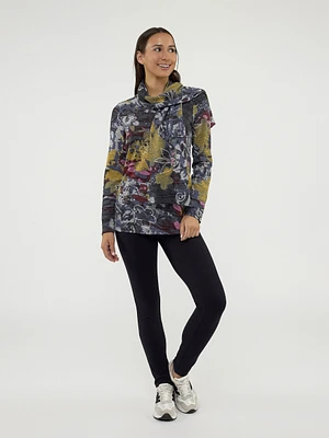 Long-sleeve semi-fitted knit tunic
