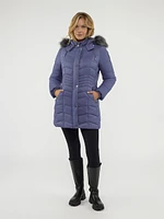 Manteau mi-cuisse semi-ajusté