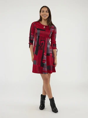 Robe midi évasée en tricot