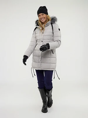 Semi-fitted mid-thigh coat