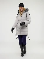 Semi-fitted mid-thigh coat
