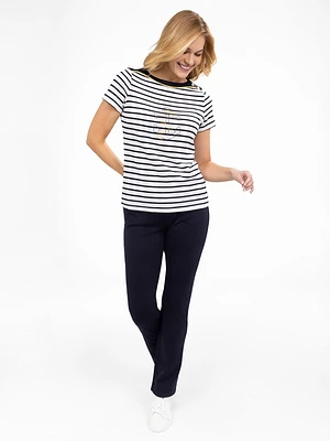 Short-sleeve semi-fitted t-shirt