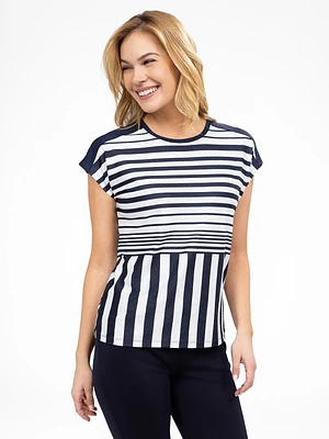 Short-sleeve semi-fitted t-shirt
