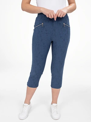 Narrow semi-fitted pull-on capri