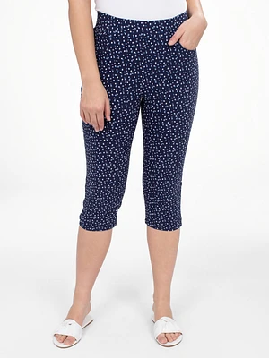 Skinny fitted pull-on capri