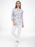 3/4-sleeve semi-fitted tunic