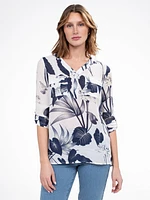 3/4-sleeve semi-fitted tunic