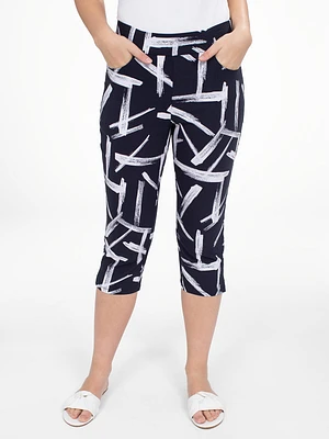Skinny fitted pull-on capri