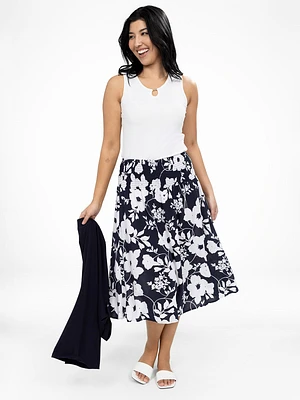 Mid-calf flared skirt