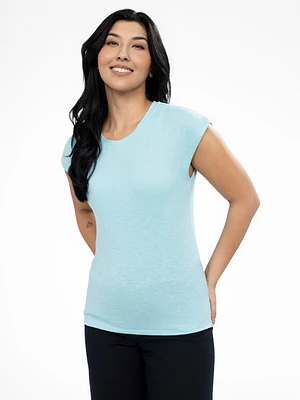 Short-sleeve semi-fitted t-shirt