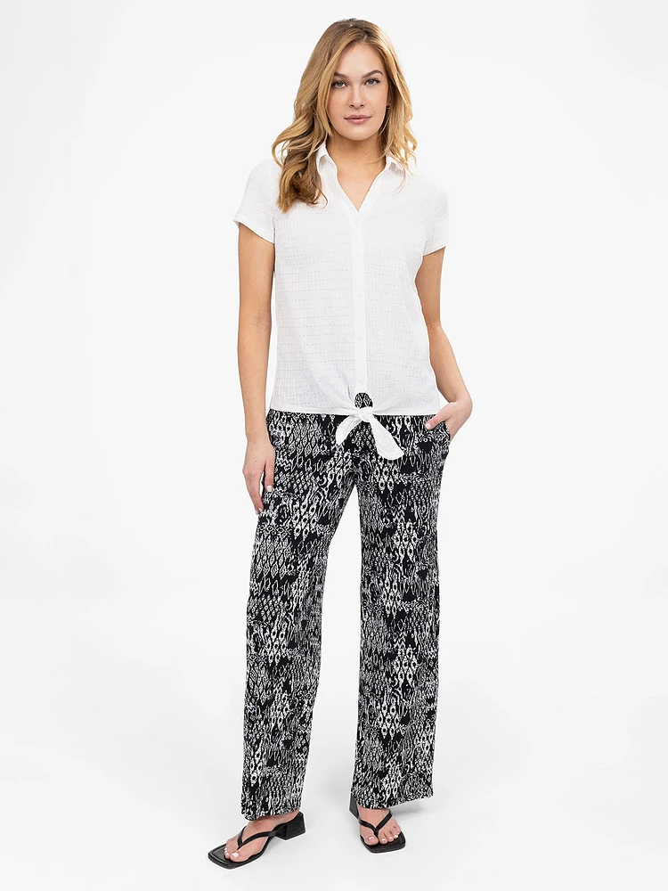 Blouse à manches courtes avec boutons