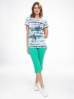 Short-sleeve semi-fitted t-shirt