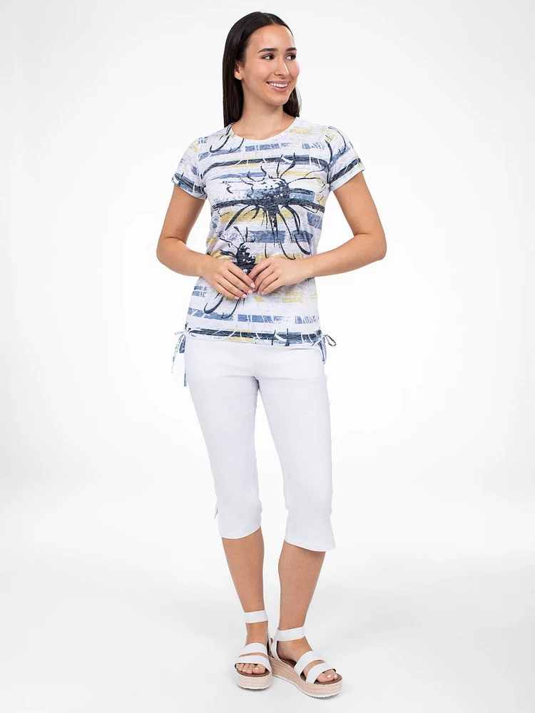 Short-sleeve semi-fitted t-shirt