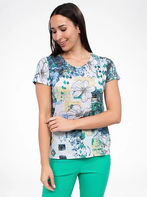 Short-sleeve semi-fitted t-shirt